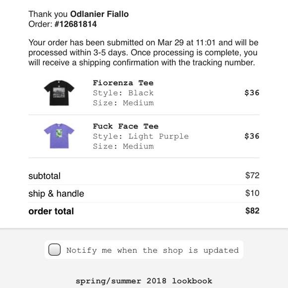 Supreme Florenza Tee SS18 - Picture 7 of 7